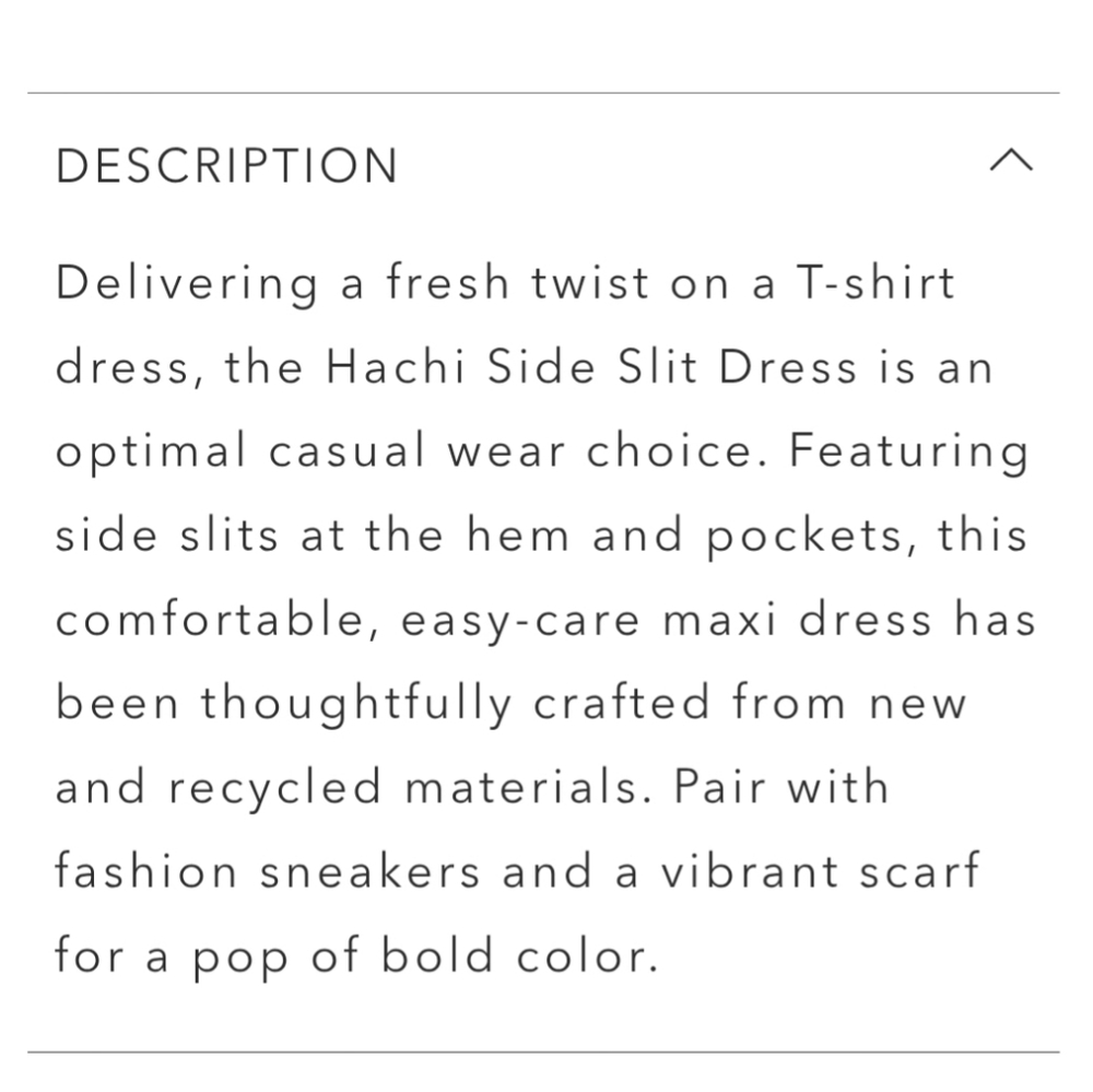 "Calme" By Johnny Was. Hachi Side Slit Dress XL - Picture 9 of 10